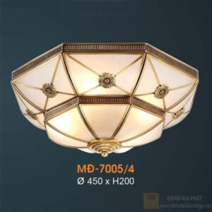 Đèn mâm ốp trần đồng Verona Ø450*H200