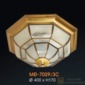 Đèn mâm ốp trần đồng Verona Ø400*H170