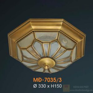 Đèn mâm ốp trần đồng Verona Ø330*H150