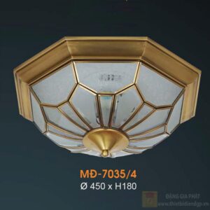 Đèn mâm ốp trần đồng Verona Ø450*H180