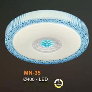 Đèn mâm Verona ốp trần Led Mica Ø400, ánh sáng 3 chế độ