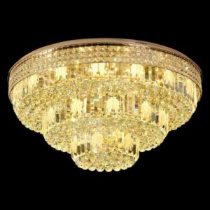 Đèn mâm Verona ốp trần pha lê Ø1000 x H450, LED SMD, ánh sáng 3 chế độ