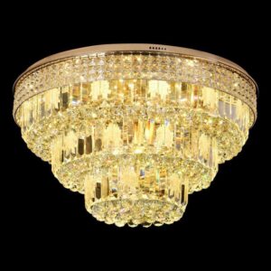 Đèn mâm Verona ốp trần pha lê Ø800 x H450, LED SMD, ánh sáng 3 chế độ