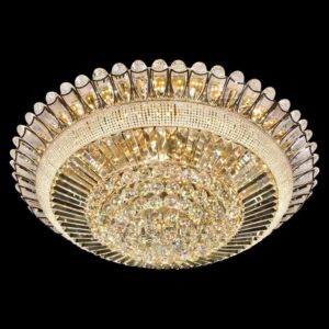 Đèn mâm Verona ốp trần pha lê Ø950 x H320, LED SMD, ánh sáng 3 chế độ