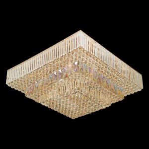 Đèn mâm Verona ốp trần pha lê Vuông Ø1000 x H420, LED SMD, ánh sáng 3 chế độ