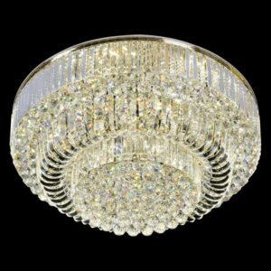 Đèn mâm Verona ốp trần pha lê Ø800 x H350, LED SMD, ánh sáng 3 chế độ