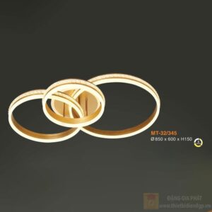 Đèn mâm ốp trần trang trí Verona Ø850*600*H150 - ánh sáng 3 màu