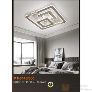 Đèn mâm led có remote Verona Ø600*H100 - 3 chế độ