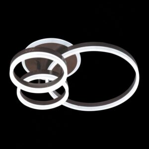 Đèn mâm Verona ốp trần Led Màu Cafe L400 x 550 x H200, Có Remote, ánh sáng 3 chế độ