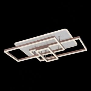 Đèn mâm Verona ốp trần Led Màu Cafe L1100 x 650 x H200, Có Remote, ánh sáng 3 chế độ