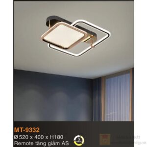 Đèn mâm led có remote tăng giám ánh sáng Verona Ø520*400*H180 - 3 chế độ