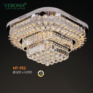 Đèn Mâm pha lê cao cấp Verona Ø600*H290 - 3 chế độ