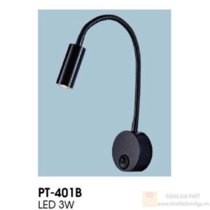 Đèn chiếu điểm Led 3W Vỏ Đen Gắn Tường