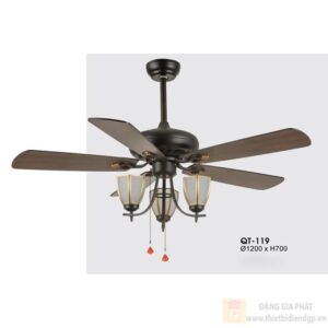 Quạt trần đèn Verona QT-119 Ø1200 x H700