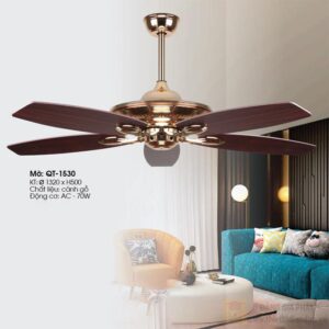 Quạt trần Verona 5 cánh QT-1530 Ø1320 x H500