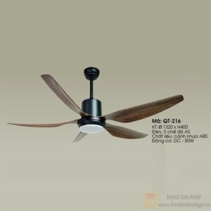 Quạt trần đèn Verona 5 cánh nhựa ABS QT-216 Ø1320 x H400
