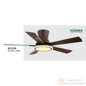 Quạt trần đèn Verona QT-2745 Ø1200 x H750