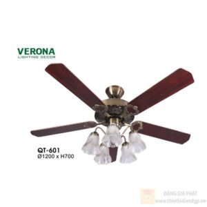 Quạt trần đèn Verona QT-601 Ø1200 x H700