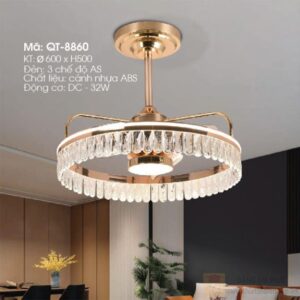 Quạt đèn trần Verona QT-8860 Ø600 x H500