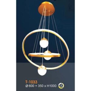Đèn treo trang trí 3 màu Ø600+350*H1000
