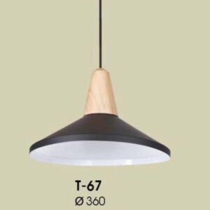 Đèn treo trang trí Ø360 chụp màu đen