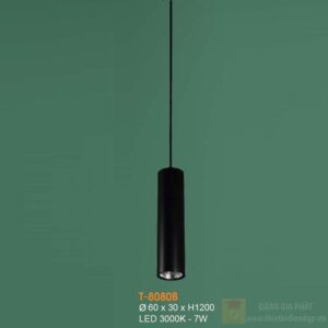 Đèn treo trang trí Verona Ø60*30*H1200 - LED 3000K - 7W - vỏ đen