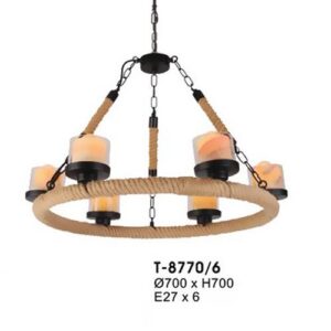 Đèn thả Led Verona nghệ thuật Ø700 x H700, E27 x 6