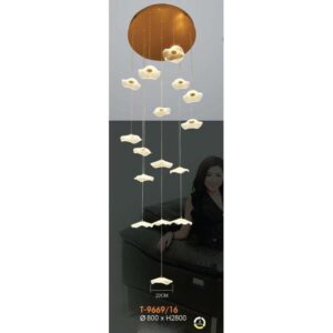 Đèn treo trang trí 3 màu Ø800*H2800