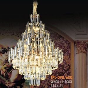 Đèn treo pha lê Ø600*H1000, E14*21