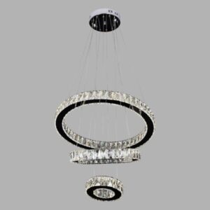 Đèn thả pha lê Verona Ø300 + 500 + 700, LED + Remote, ánh sáng 3 chế độ