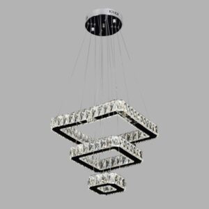 Đèn thả pha lê Verona Ø400 + 280 + 150, LED + Remote, ánh sáng 3 chế độ