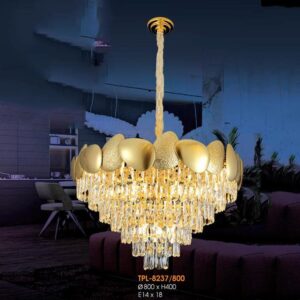 Đèn thả pha lê Verona Ø800 x H400, E14 x 18