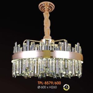 Đèn treo pha lê 3 màu, Ø600*H260