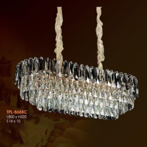 Đèn thả pha lê Verona L800 x H320, E14 x 10