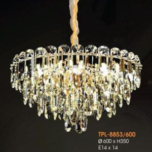Đèn treo pha lê Ø600*H350, E14*14