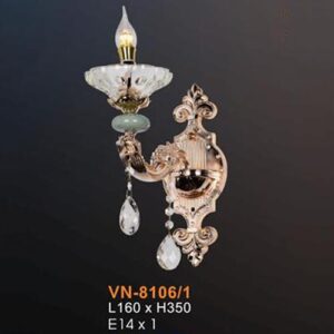 Đèn vách pha lê nến L160xH350, E14x1