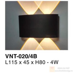 Đèn vách ngoài trời Verona L115*45*H80 - 4W - vỏ đen
