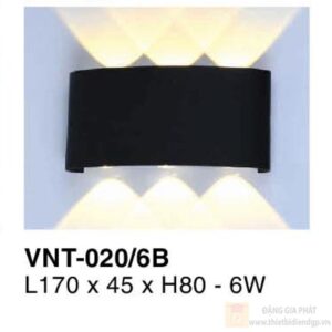 Đèn vách ngoài trời Verona L170*45*H80 - 6W - vỏ đen