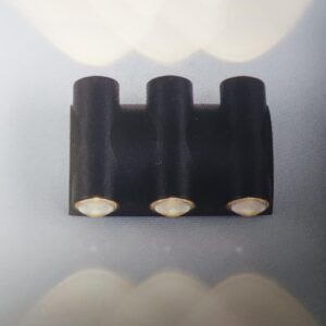 Đèn tường ngoài trời Verona L130 x H110 - 6W, vỏ đen