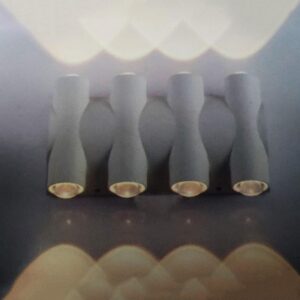 Đèn tường ngoài trời Verona L180 x H110 - 8W, Vỏ Xám