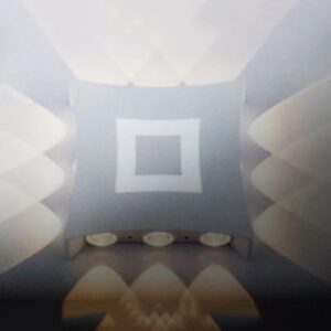 Đèn tường ngoài trời Verona L180 x H180 - 14W, Vỏ Xám