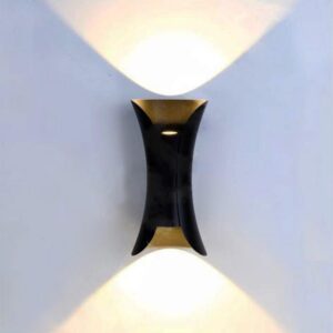 Đèn tường ngoài trời Verona L100 x H200 - 3W x 2, vỏ đen