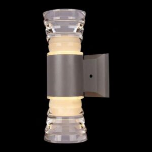 Đèn tường ngoài trời Verona Ø75 x H230, Vỏ Xám