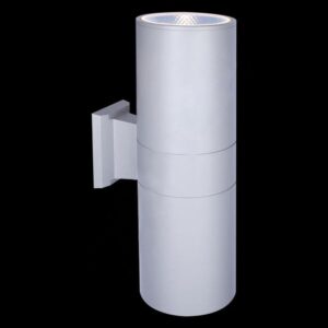 Đèn tường ngoài trời Verona Ø100 x H300 - 10W x 2, Vỏ Xám