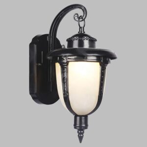 Đèn tường ngoài trời Verona L180 x H300, vỏ đen