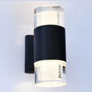 Đèn tường ngoài trời Verona Ø90 x H200 - 9W x 2, vỏ đen