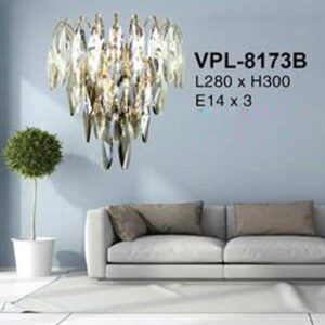 Đèn Vách Pha Lê Led E14x3, L280xH300