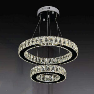 Đèn thả pha lê Verona Ø450 + 270 LED + Remote, ánh sáng 3 CĐ